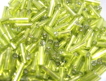 Seedbeads - Hexagon tube - Lime 5mm
