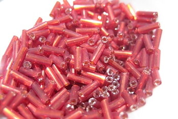 Seedbeads - Hexagon tub - Röd, 5mm