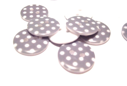 Wood buttons, 18mm  grey