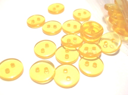 Wood buttons, 11mm  yellow