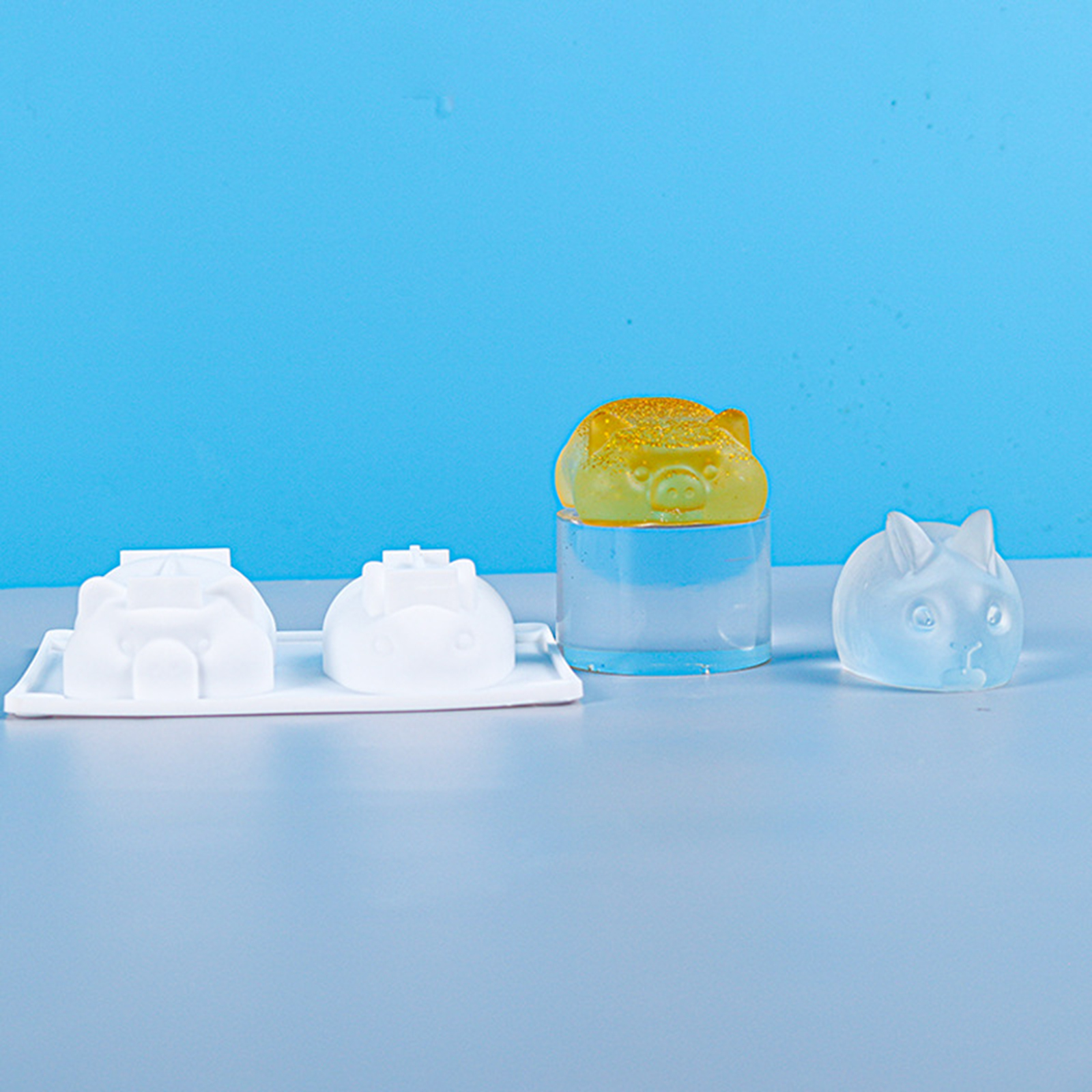 Silicone Resin Mold   Pig + rabbit