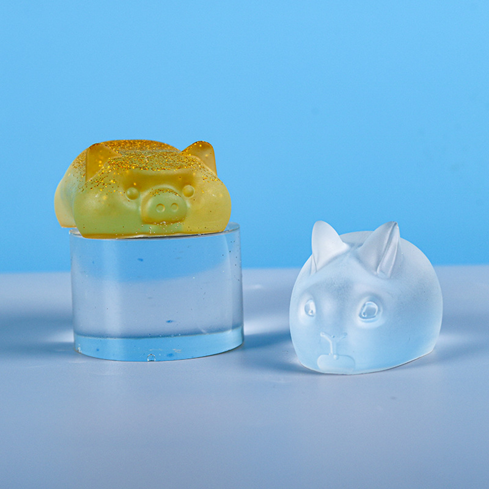 Silicone Resin Mold   Pig + rabbit - 2