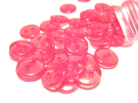 Resinknappar, 11mm, Röd