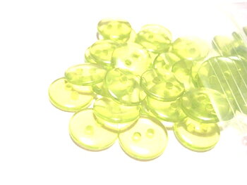 Wood buttons, 11mm   lime