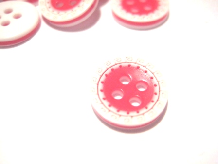 Wood buttons, 13mm  red - 2
