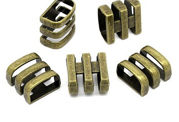 Regaliz - Slider/ Sjalsmycke, brons Tub Hollow