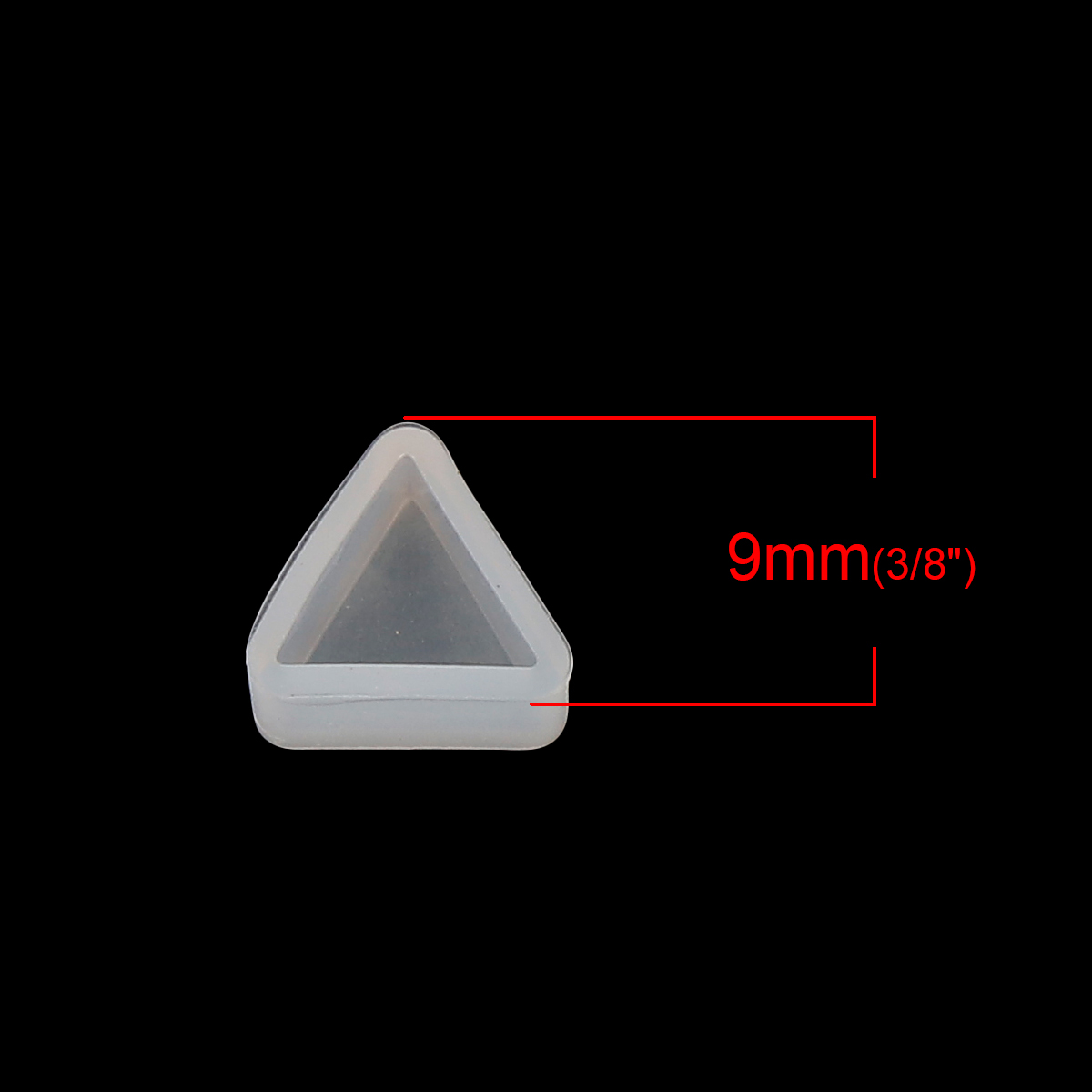 Resinform  i silikon , till örstift m,m, - Triangel - 2