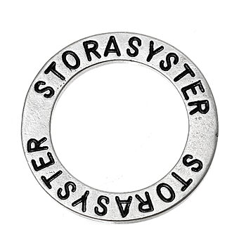 Budskapsring, silver  "STORASYSTER"