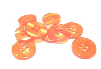 Wood buttons, 15mm  orange