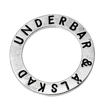 Budskapsring, silver  "UNDERBAR & ÄLSKAD"