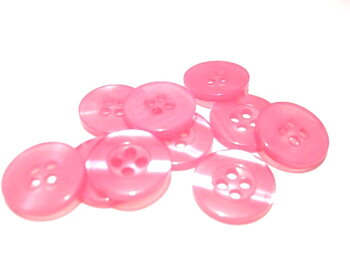 Wood buttons, 15mm Cerise