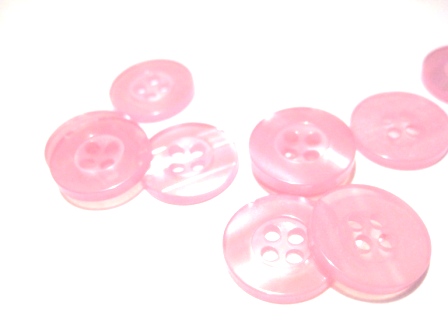 Wood buttons, 15mm  pink