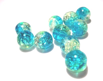 Crackle, blue 10mm