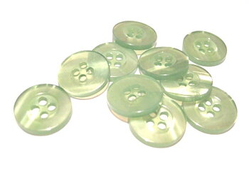 Wood buttons, 15mm  green