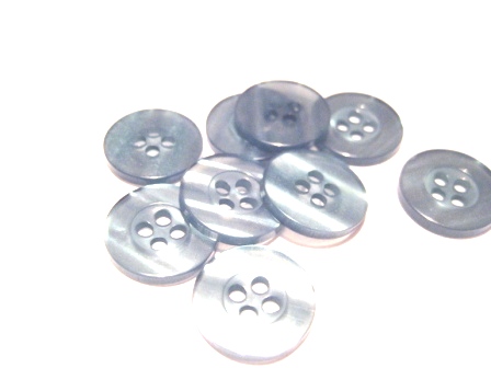 Wood buttons, 15mm  teal