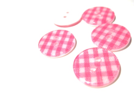 resin buttons, 15mm pink