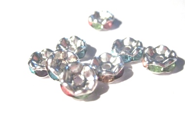 strass rondelle 8mm wave multi