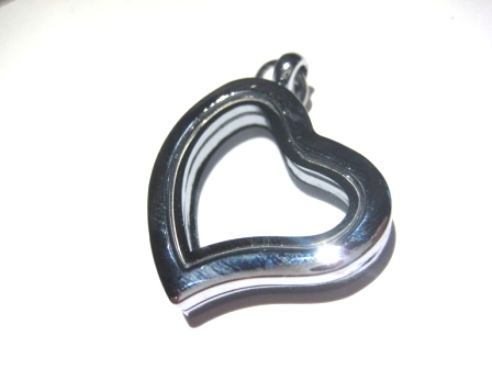 Floating Memory pendant heart platina
