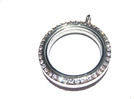 Floating Memory pendant round silver S