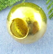 round metalbead - gold, 5mm