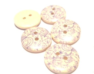 Träknappar, 18mm,  Pale folklore
