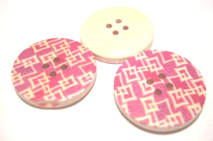 Wood buttons, 30mm  romb