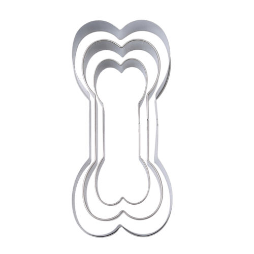 Cookie cutter, stainless steel-  Dogbone M