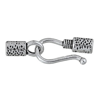 Toggel/hooklås, Dots, Antiksilver