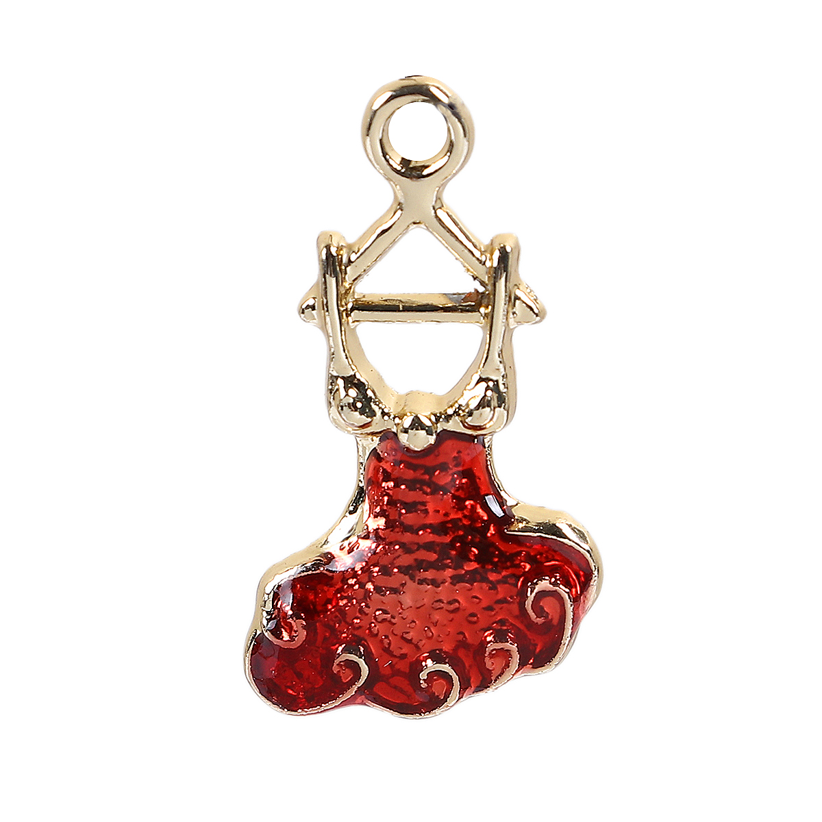 Charm   Enameld  dress,  Red