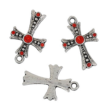 Charm   Cross rhinestones,  Red