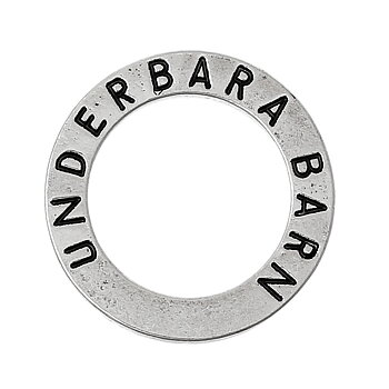 Budskapsring, silver  "UNDERBARA BARN"