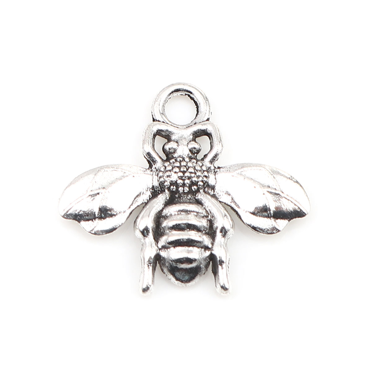 Berlock -  Antiksilverpläterat Bi / Geting 22mm