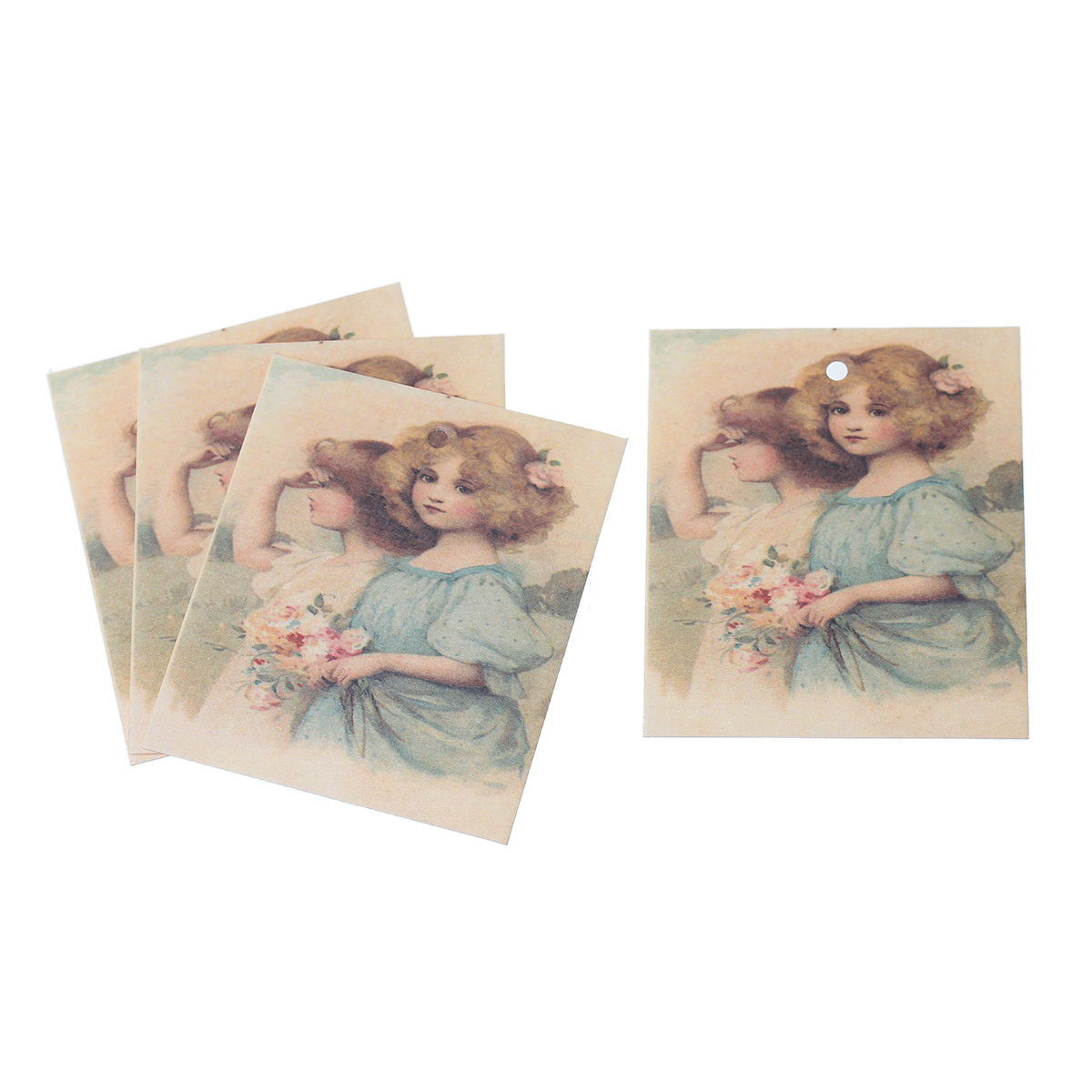 Paper tags / card -  Flowergirl