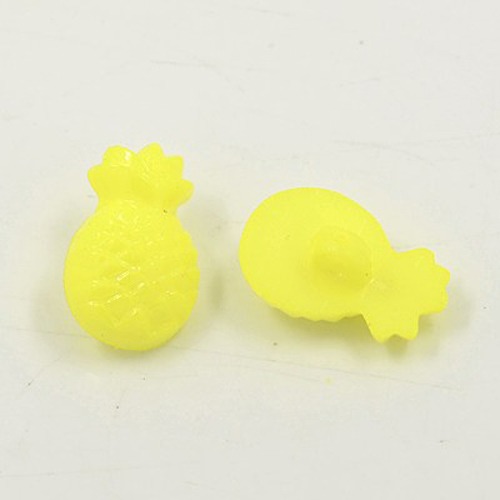 Plastic button, pineapple - 2