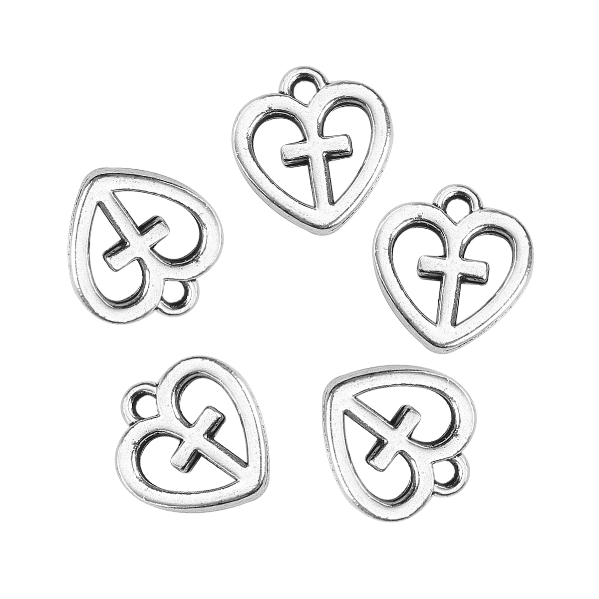 Charm   Heart cross - 2