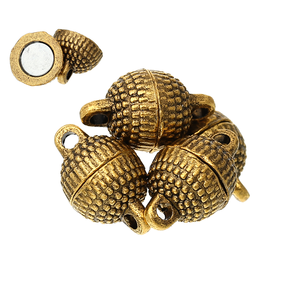 Magnetic  clasp , round   14x8mm - 2