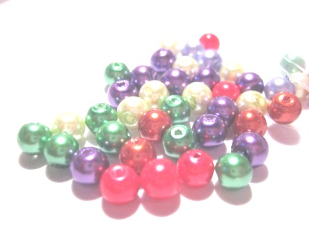 Vaxade Glaspärlor , 6mm  Mix - 2
