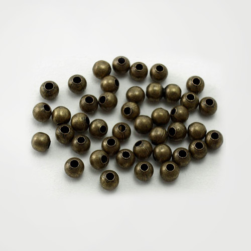 Spacer, bronze round 4mm