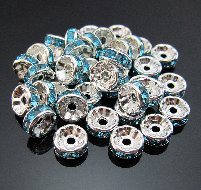 strass rondelle 6mm Skyblue