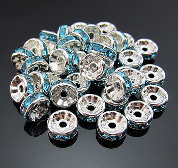 strass rondelle 6mm Skyblue