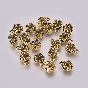 Connector /bail/Berlockhållare -  Guld Blomma