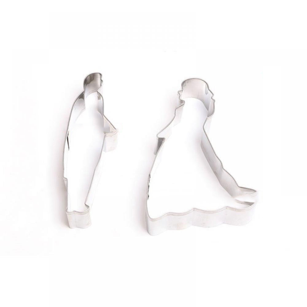Cookie cutter, stainless steel-  Wedding couple - 3