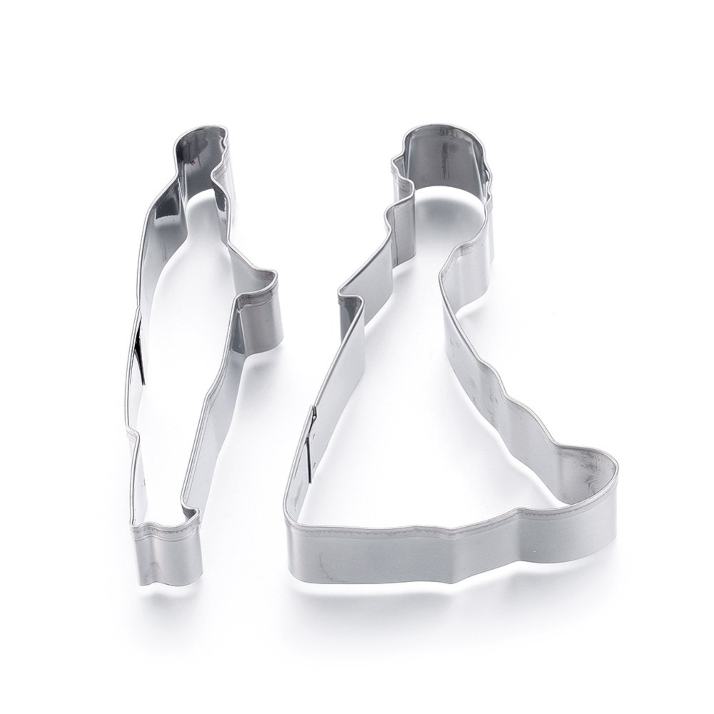 Cookie cutter, stainless steel-  Wedding couple - 2