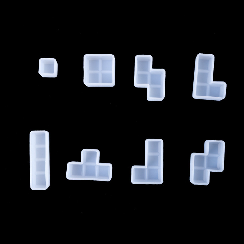 Silicone Resin Mold  Tetris / Jigsaw 8pcs