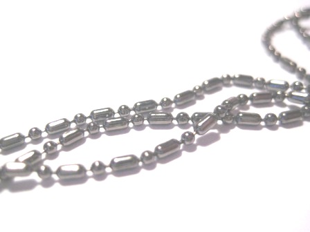 Kulkedja, oval, svart, 1,5mm