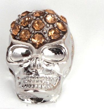 Döskalle 14mm , Silver m beige stenar