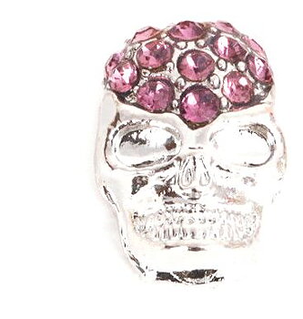Skull 14mm, silver purple