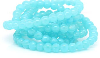 Round glassbead, blue