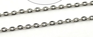 Crosskedja, 3x2mm platina 10m - 2