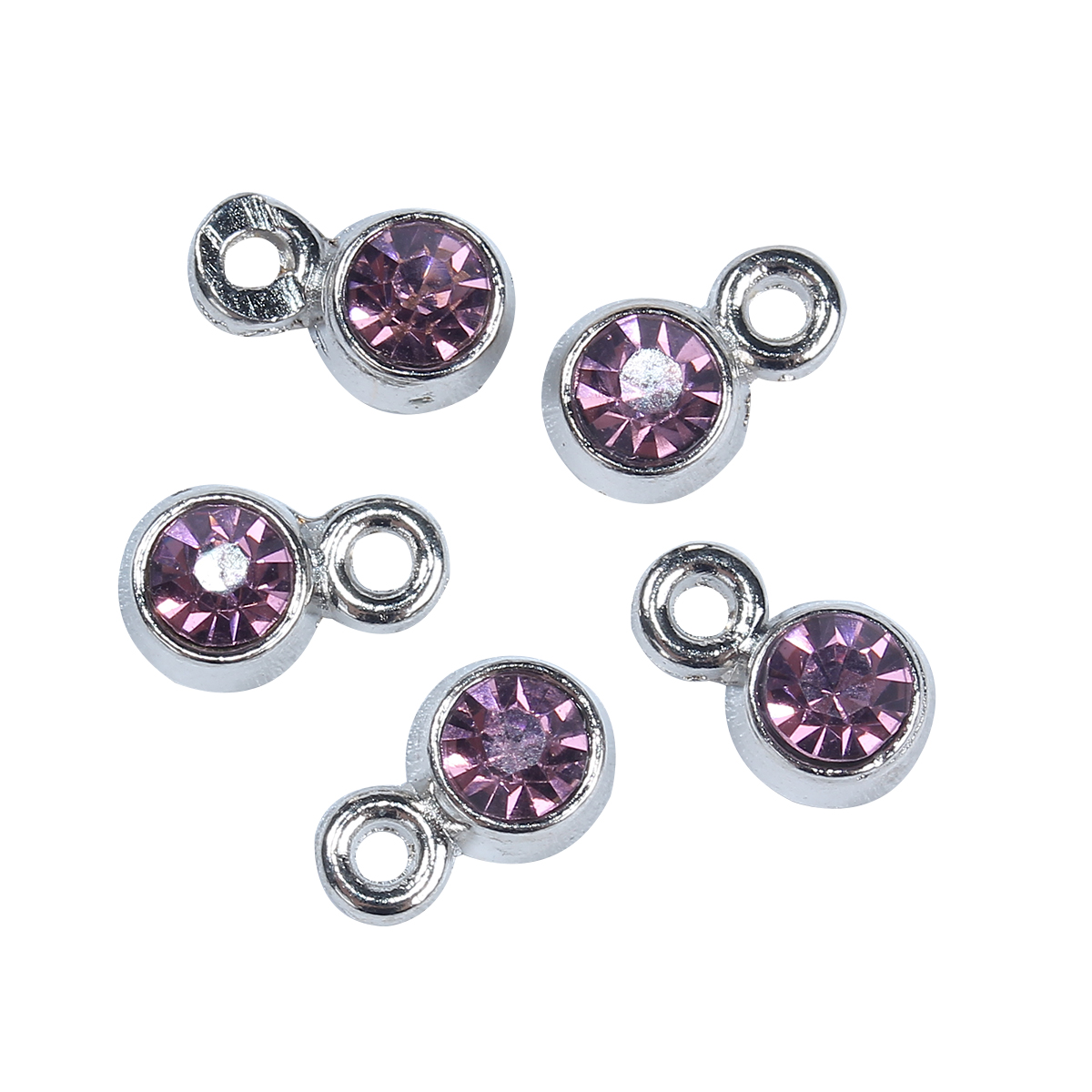Berlock - Rhinestone Månadssten Juni, Mauve